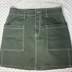 Army green skirt